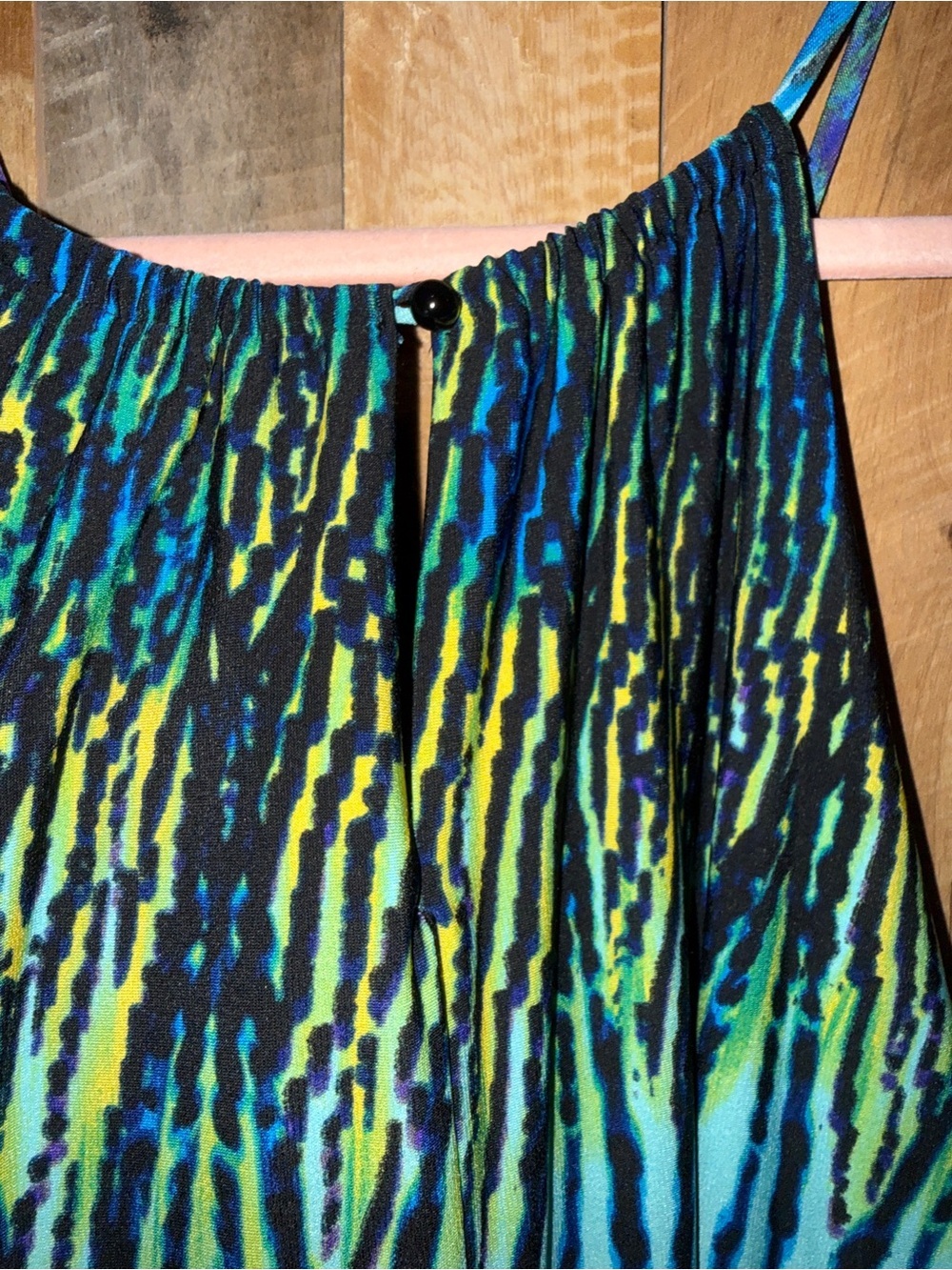 Saint Tropez West Blue-Green Halter Maxi Dress Vintage - Picture 8 of 8